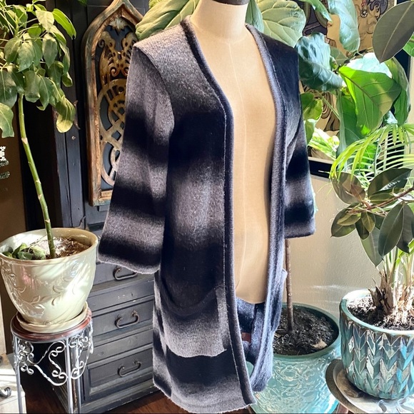 Stitchfix ombré stripe wide sleeve duster cardigan - Picture 3 of 12